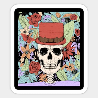 Alternative Clothing - Skull Floral Sticker